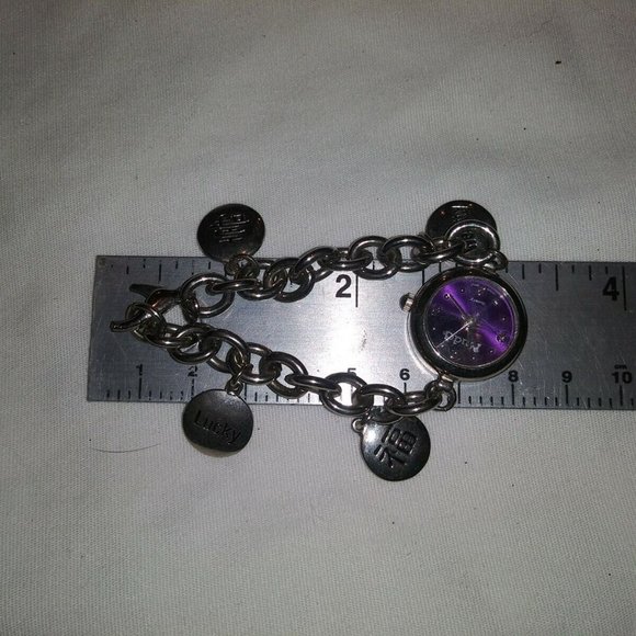 LADIES MUDD CHARM BRACELET ROUND FACE WRISTWATCH CA 00608 main image 5